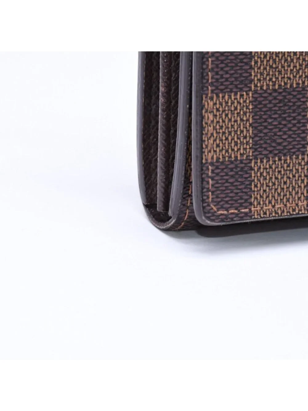 Louis Vuitton Porte Monnaie Pied Tresor Bifold Wallet Damier Ebene Canvas